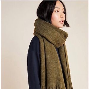 NWT Anthropologie Mini Fringe Wrap Scarf